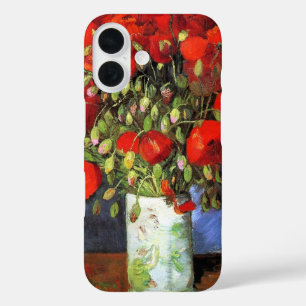 Vase mit roten Mohnblumen Gemälde von Van Gogh iPhone 16 Hülle
