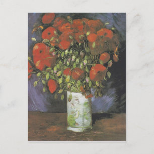 Vase mit roten Mohnblumen Vincent van Gogh Feiertagspostkarte