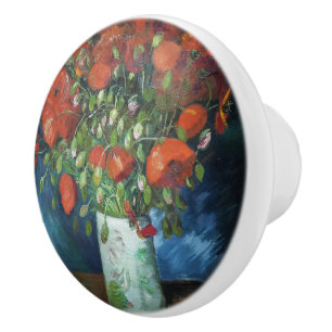 Vase mit roten Mohnblumen Vincent van Gogh Keramikknauf