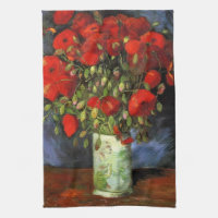 Vase mit roten Mohnblumen von Vincent van Gogh