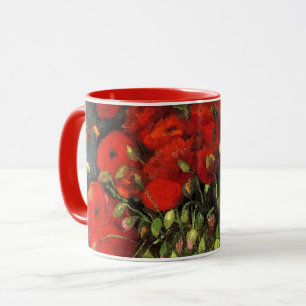 Vase mit roten Mohnblumen von Vincent van Gogh Tasse