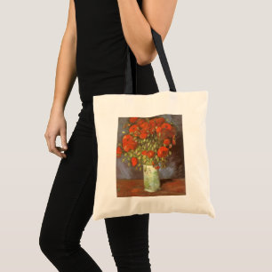 Vase mit roten Mohnblumen von Vincent van Gogh Tragetasche