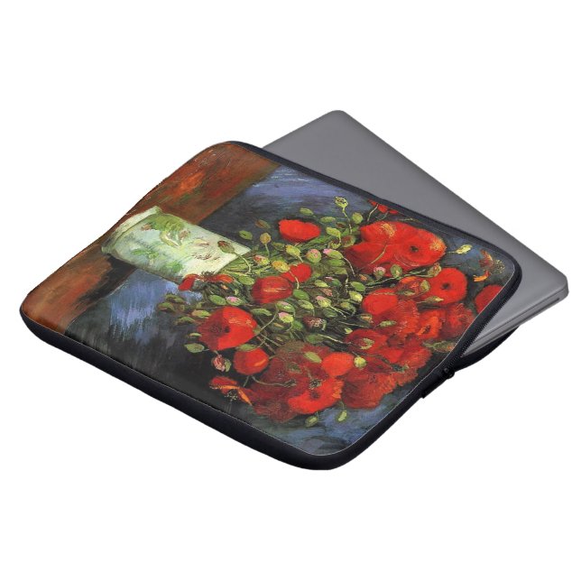 Vase mit Roten Papieren von Vincent van Gogh. Laptopschutzhülle (Vorne Oben)