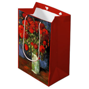 Vase mit roten Pflücken von Vincent van Gogh Mittlere Geschenktüte