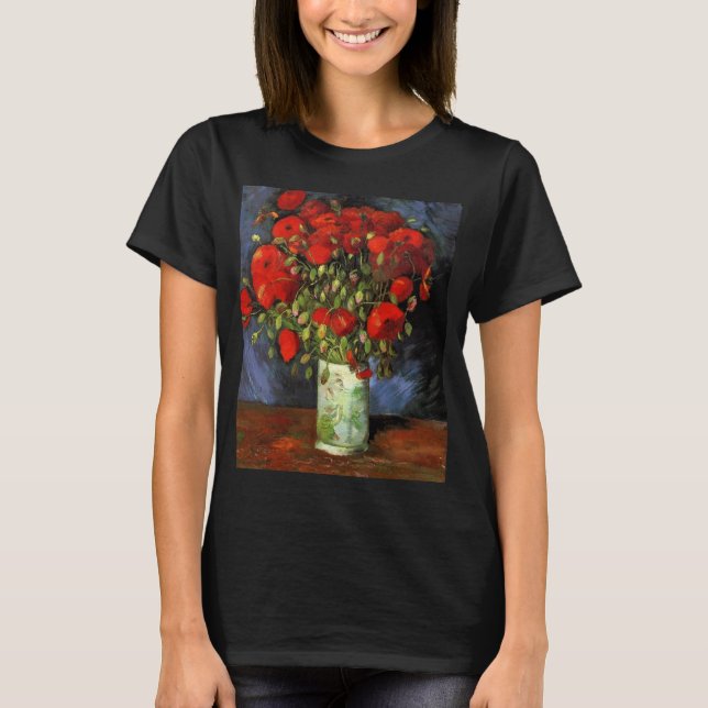 Vase mit roten Pflücken von Vincent van Gogh T-Shirt (Vorderseite)