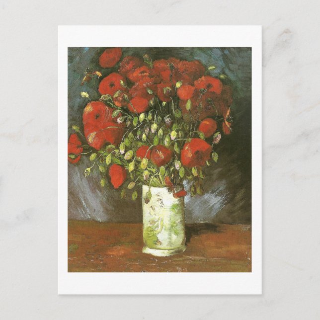 Vase mit roten Pfoten (F279)Van Gogh Fine Art Postkarte (Vorderseite)
