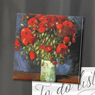 Vase mit roten Poppies   Vincent van Gogh Magnet
