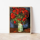 Vase mit roten Poppies | Vincent Van Gogh Poster<br><div class="desc">Vase mit Red Poppies vom niederländischen Künstler Vincent Van Gogh. Die originelle Kunstmalerei ist ein Öl auf der Leinwand,  das ein Stillleben hellroter Blume darstellt. Verwenden Sie die Entwurfstools,  um einen benutzerdefinierten Text hinzuzufügen oder das Bild zu personalisieren.</div>