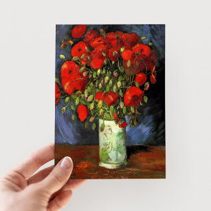 Vase mit roten Poppies   Vincent Van Gogh Postkarte