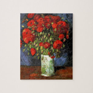 Vase mit roten Pupien von Van Gogh Puzzle