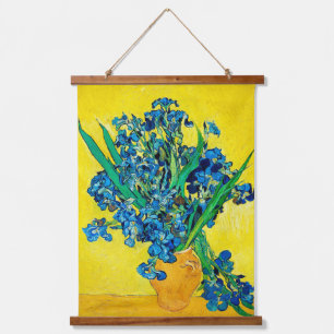 Vase mit Schwertlilien, Van Gogh Wandteppich Mit Holzrahmen