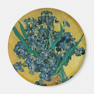 Vase mit Schwertlilien von Vincent van Gogh, Vinta Magnet