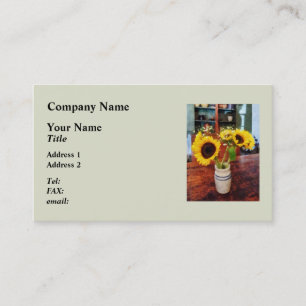 Vase mit Sonnenblumen Visitenkarte