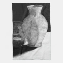 Vase mit Sphere Handtuch