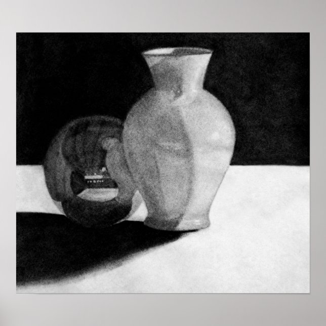 Vase mit Sphere Poster (Vorne)