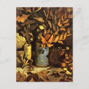 Vase mit toten Blätter Van Gogh Fine Art Postkarte