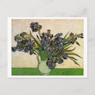 Vase mit Violet Irises Van Gogh Fine Art Postkarte