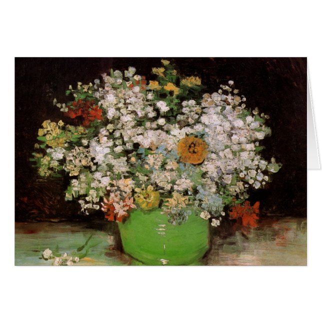 Vase mit Zinnia-Blume von Vincent van Gogh (Vorderseite (Horizontal))