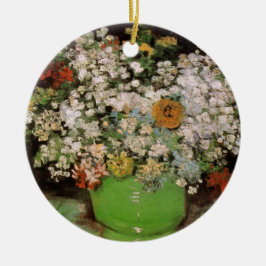 Vase mit Zinnia-Blume von Vincent van Gogh Keramikornament