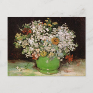 Vase mit Zinnia-Blume von Vincent van Gogh Postkarte