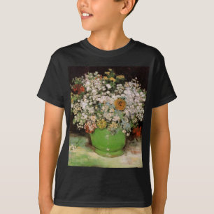 Vase mit Zinnias und anderen Blumen T-Shirt