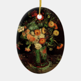 Vase mit Zinnias und Geranien, Vincent van Gogh Keramik Ornament