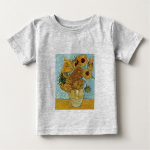Vase mit zwölf Sonnenblumen durch Van Gogh Baby T-shirt