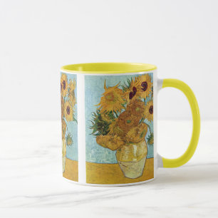 Vase mit zwölf Sonnenblumen durch Vincent van Gog Tasse