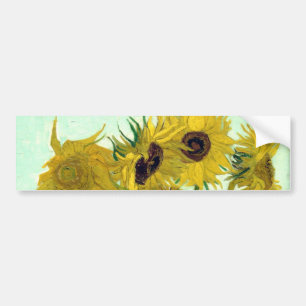 Vase mit zwölf Sonnenblumen Van Gogh Fine Art Autoaufkleber