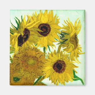 Vase mit zwölf Sonnenblumen, Van Gogh Fine Art Magnet