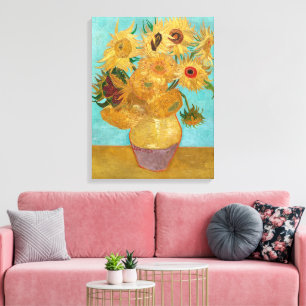 Vase mit zwölf Sonnenblumen Van Gogh Leinwanddruck