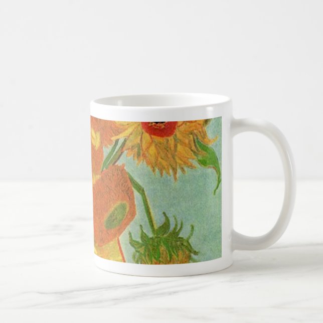Vase mit zwölf Sonnenblumen, Vincent van Gogh Kaffeetasse (Rechts)