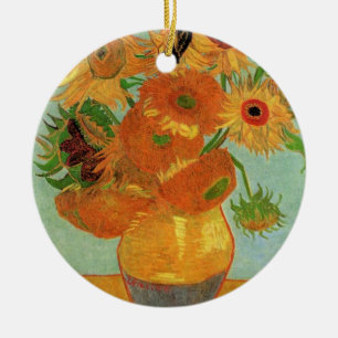 Vase mit zwölf Sonnenblumen, Vincent van Gogh. Keramikornament