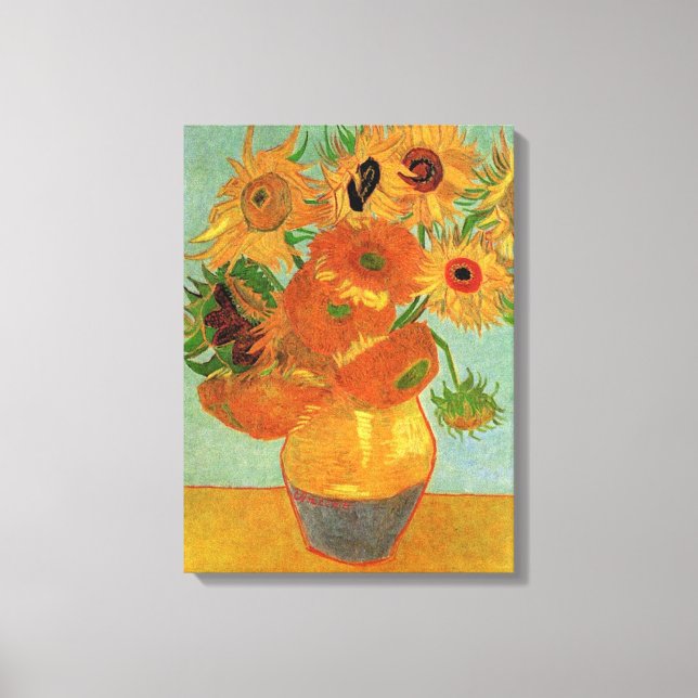 Vase mit zwölf Sonnenblumen Vincent van Gogh. Leinwanddruck (Vorderseite)