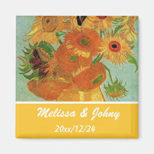 Vase mit zwölf Sonnenblumen, Vincent van Gogh Magnet