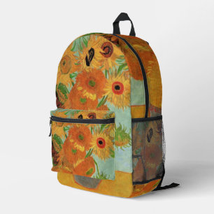 Vase mit zwölf Sonnenblumen von Vincent van Gogh Bedruckter Rucksack