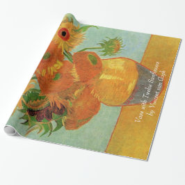 Vase mit zwölf Sonnenblumen von Vincent van Gogh. Geschenkpapier