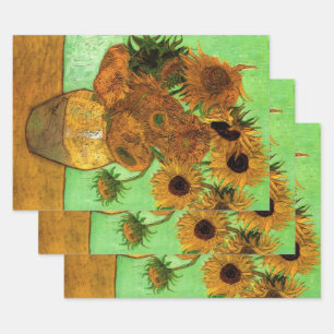 Vase mit zwölf Sonnenblumen von Vincent van Gogh Geschenkpapier Set