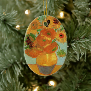 Vase mit zwölf Sonnenblumen von Vincent van Gogh Keramik Ornament