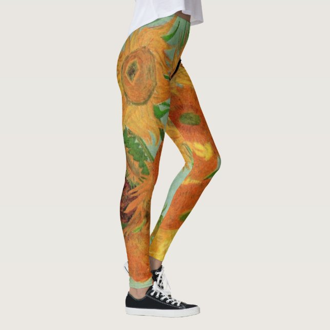 Vase mit zwölf Sonnenblumen von Vincent van Gogh Leggings (Rechts)