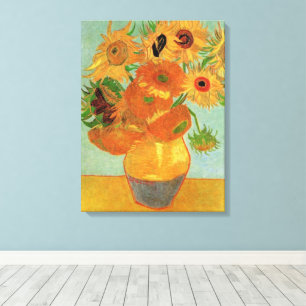 Vase mit zwölf Sonnenblumen von Vincent van Gogh Leinwanddruck