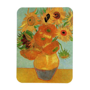 Vase mit zwölf Sonnenblumen von Vincent van Gogh Magnet
