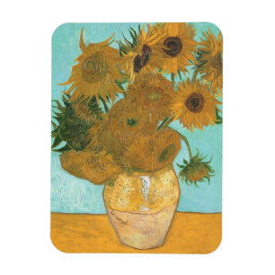 Vase mit zwölf Sonnenblumen von Vincent van Gogh Magnet