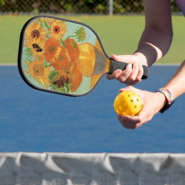 Vase mit zwölf Sonnenblumen von Vincent van Gogh Pickleball Schläger