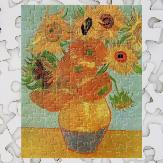 Vase mit zwölf Sonnenblumen von Vincent van Gogh Puzzle (Von Creator hochgeladen)
