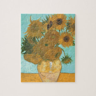 Vase mit zwölf Sonnenblumen von Vincent van Gogh Puzzle
