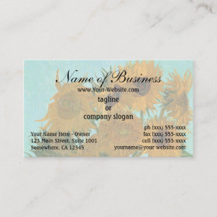 Vase mit zwölf Sonnenblumen von Vincent van Gogh Visitenkarte