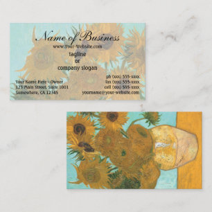 Vase mit zwölf Sonnenblumen von Vincent van Gogh Visitenkarte