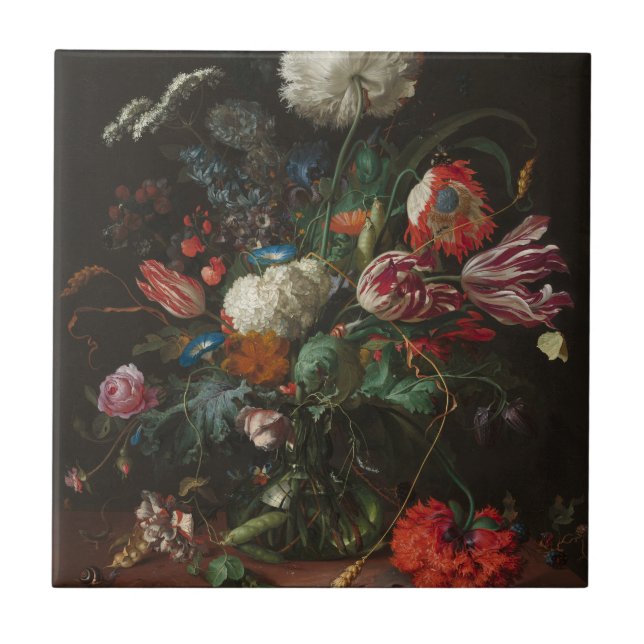 Vase of Blume - Jan Davidsz. de Heem Fliese (Vorderseite)