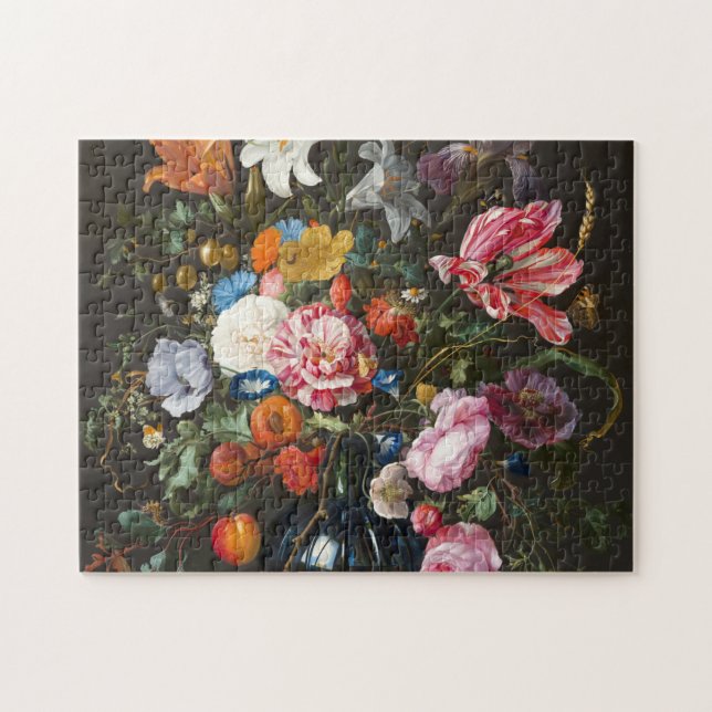 Vase of Flowers. Creator Jan Davidsz aus Heem. Puzzle (Horizontal)